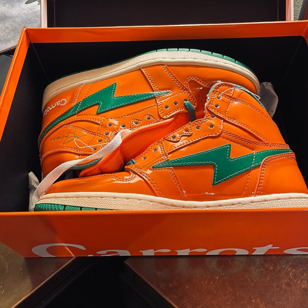 New In Box REVES Paris X KIY  85' High Air Carrot 6.5 Mens 8 Womens Orange Green